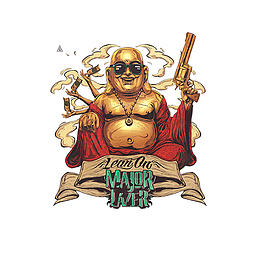 佛像涂鸦风格人物形象素材合集