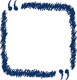 蓝色涂鸦手绘引用框
