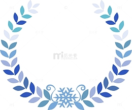 蓝色雪花草圈