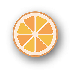 矢量橙子瓣