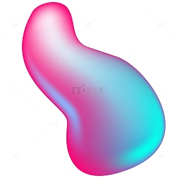 明亮彩色流体形状插画