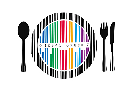 刀叉摆盘创意商场电商商品条形码
