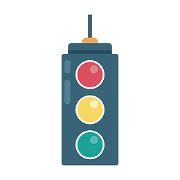 黑色信号灯交通元素