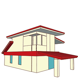 矢量房屋建筑三维场景
