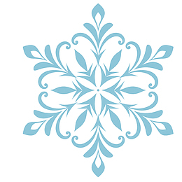 手绘漂亮雪花图案