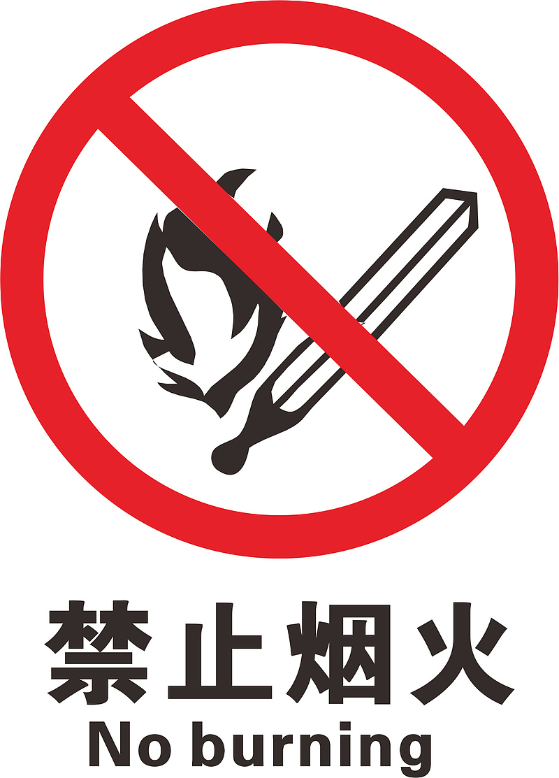 禁止烟火火警防范标志
