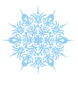 手绘复杂淡蓝色雪花底纹