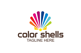 彩色的贝壳logo