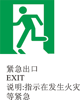出口火警标志设计