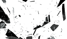 灰白立体玻璃破碎效果免抠