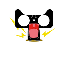 在玩手机的天猫形象设计LOGO