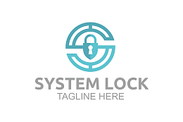 蓝色锁头logo