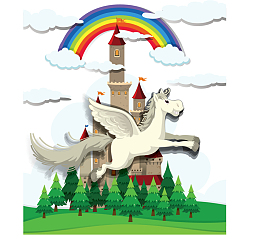 童话故事城堡天马