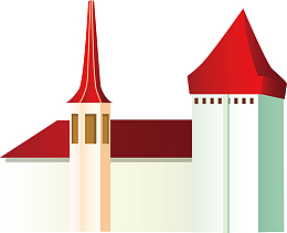 矢量手绘卡通城堡建筑素材