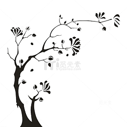 手绘古树简笔画