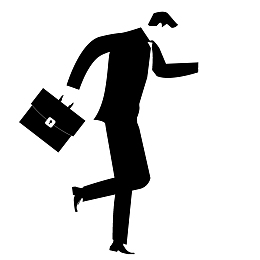 拿公文包的男人剪影