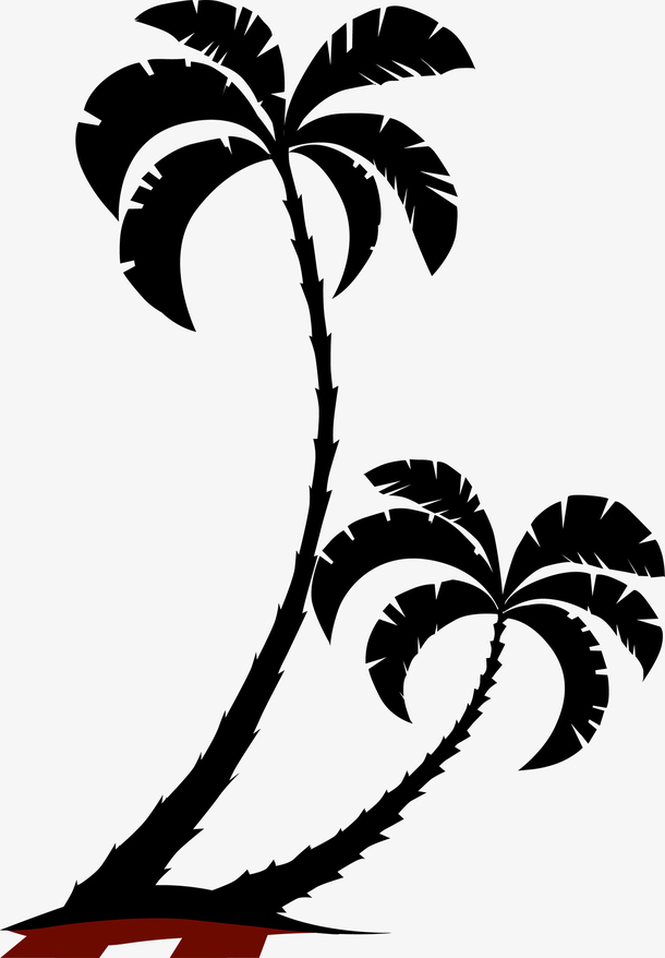 椰树剪影