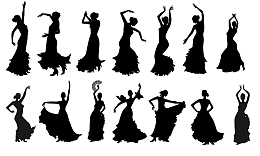 孔雀舞黑白剪影合集