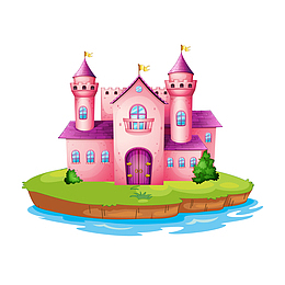 卡通城堡矢量图下载
