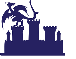 站在城堡屋顶的恶龙