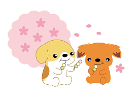 卡通吃糖葫芦的小狗免抠图