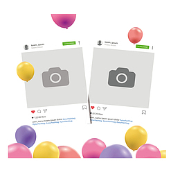 彩色气球花纹朋友圈