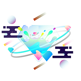 钻石形状流星素材图案