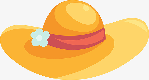 黄色草帽设计素材