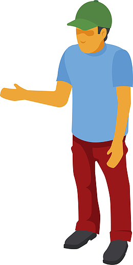 人物插画站立的男人