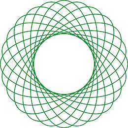 绿色矢量螺旋花纹图