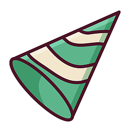 绿色三角帽PNG