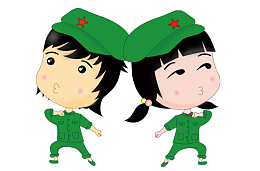 参军的女孩PNG