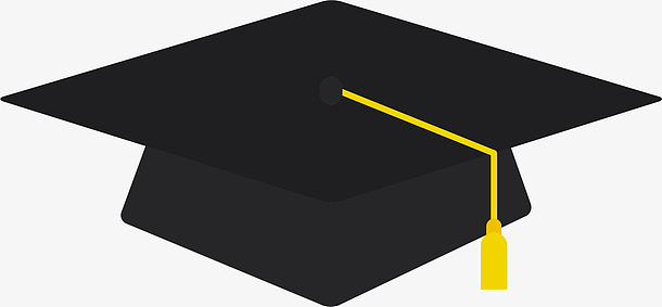 毕业季黑色博士帽