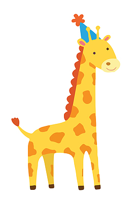 卡通可爱的长颈鹿PNG