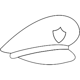 简易线条手绘警察帽子简笔画