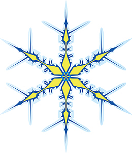 创意蓝色镂空雪花图案
