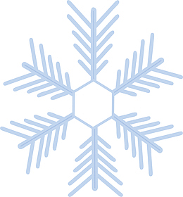 蓝色创意雪花矢量图