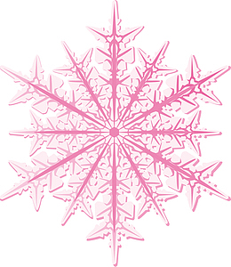 粉红色镂空雪花图