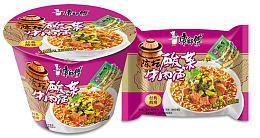 康师傅酸菜牛肉方便面桶装和袋装