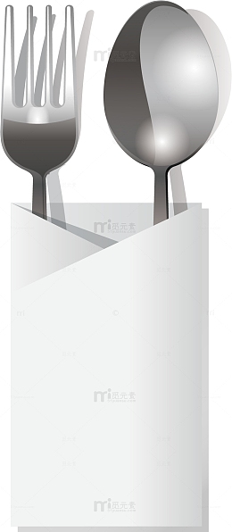 叉子勺子矢量图