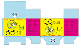 果冻包装平面矢量