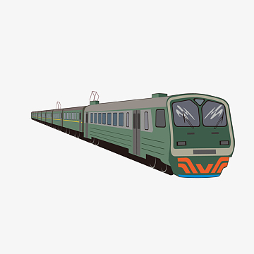 矢量风格内燃机车