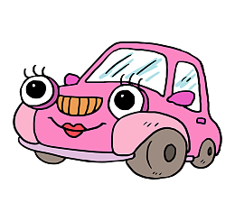 卡通简约手绘交通工具装饰汽车