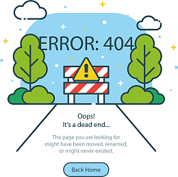 树木清新404网页错误的矢量素材