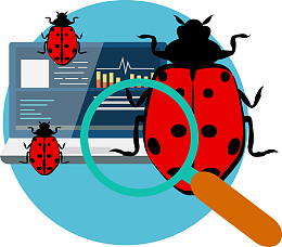 搜索bug插图矢量图