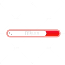 红色简约搜索符号