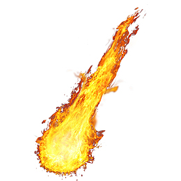 燃烧的火焰黄色火焰特效透明素材