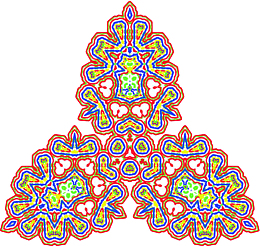 红色的花卉万花筒