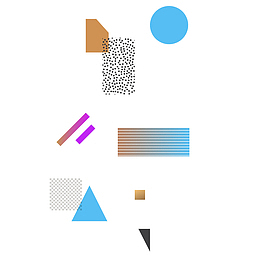 创意彩色波普风格几何图形线条矢