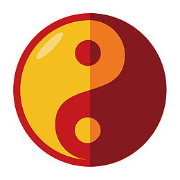 彩色太极吉祥图案元素
